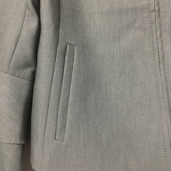 Banana Republic  Blazer Jacket Business Ruffle Sleeve size 2 gray - Picture 9 of 14